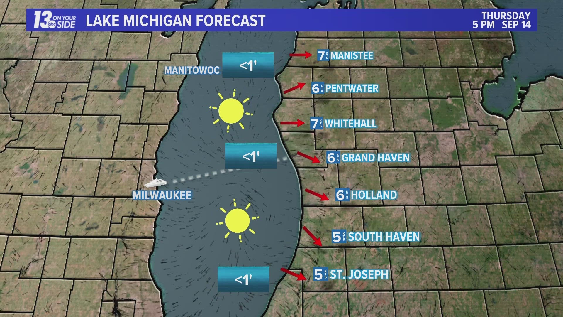 Beach Boating Forecast Thursday September 14 2023 Wzzm13
