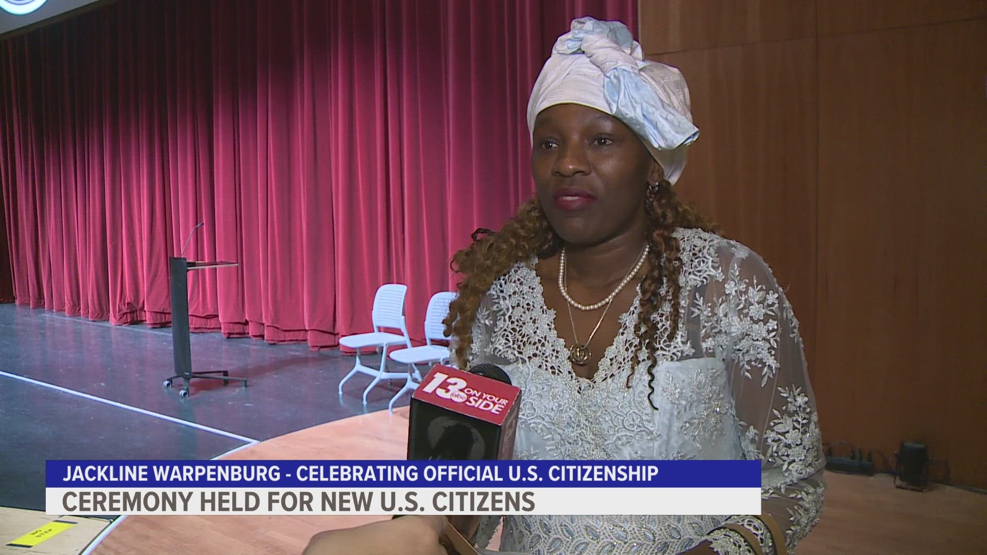 Nearly 200 people crossed the stage and proudly held their Certificates of Citizenship and American Flags.