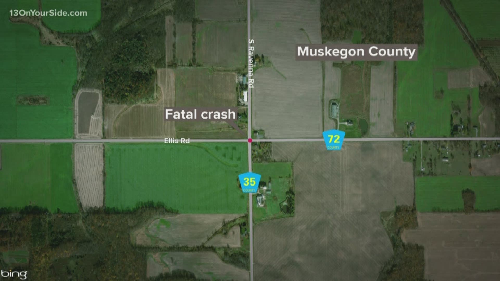 A 19-year-old woman was killed and a second person injured in a crash in Muskegon County Thursday evening.