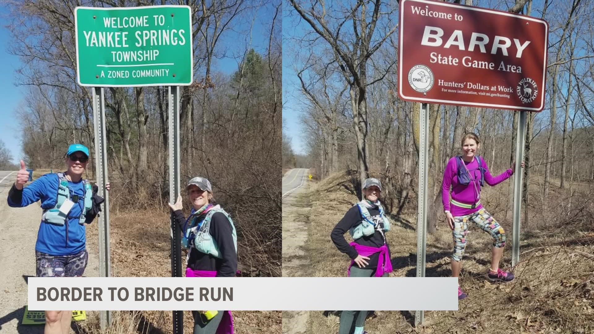 Three West Michigan women are running from the Michigan-Indiana border all the way to the Mackinac Bridge to raise funds for breast cancer research.