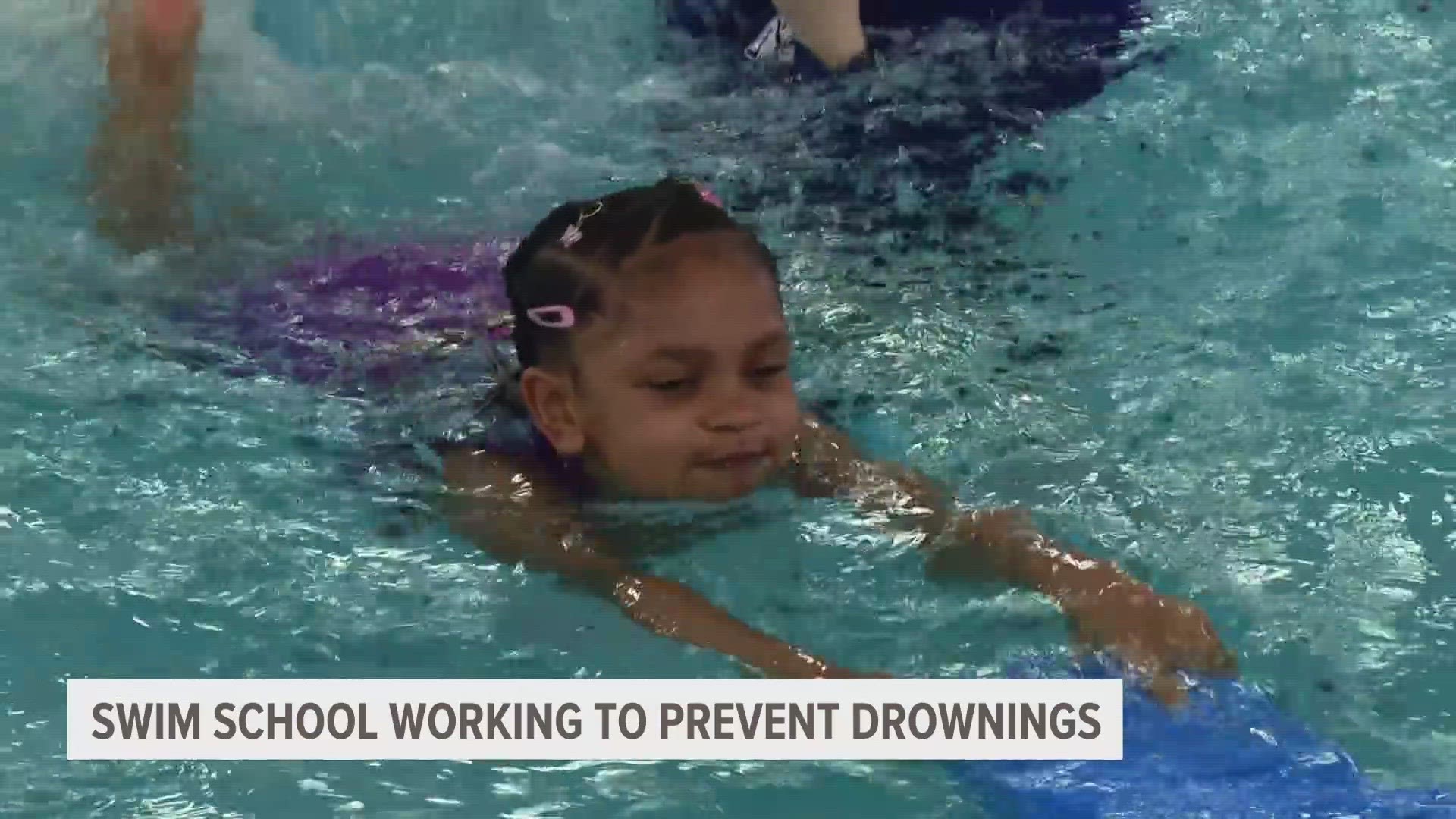 Aqua-Tots Swim school says kids can start taking swim lessons as early as 4 months old.