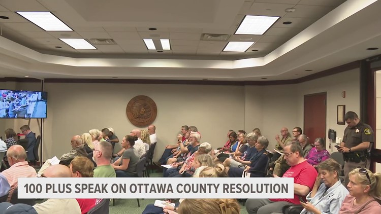 Over 100 people speak on Ottawa Co. 'constitutional county' resolution at meeting