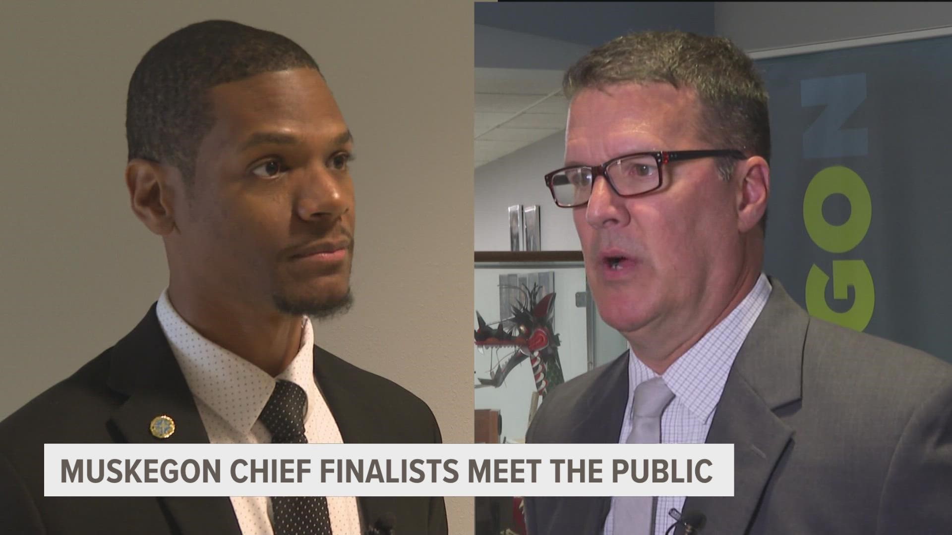 Muskegon is down to two finalists for the chief of the Public Safety Department for the second time this year.