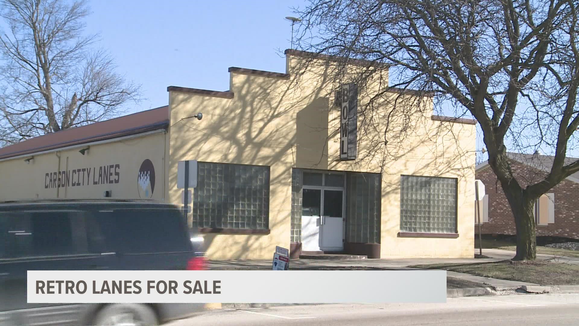 The bowling alley, built in the 1940s, is up for sale for the first time in decades.