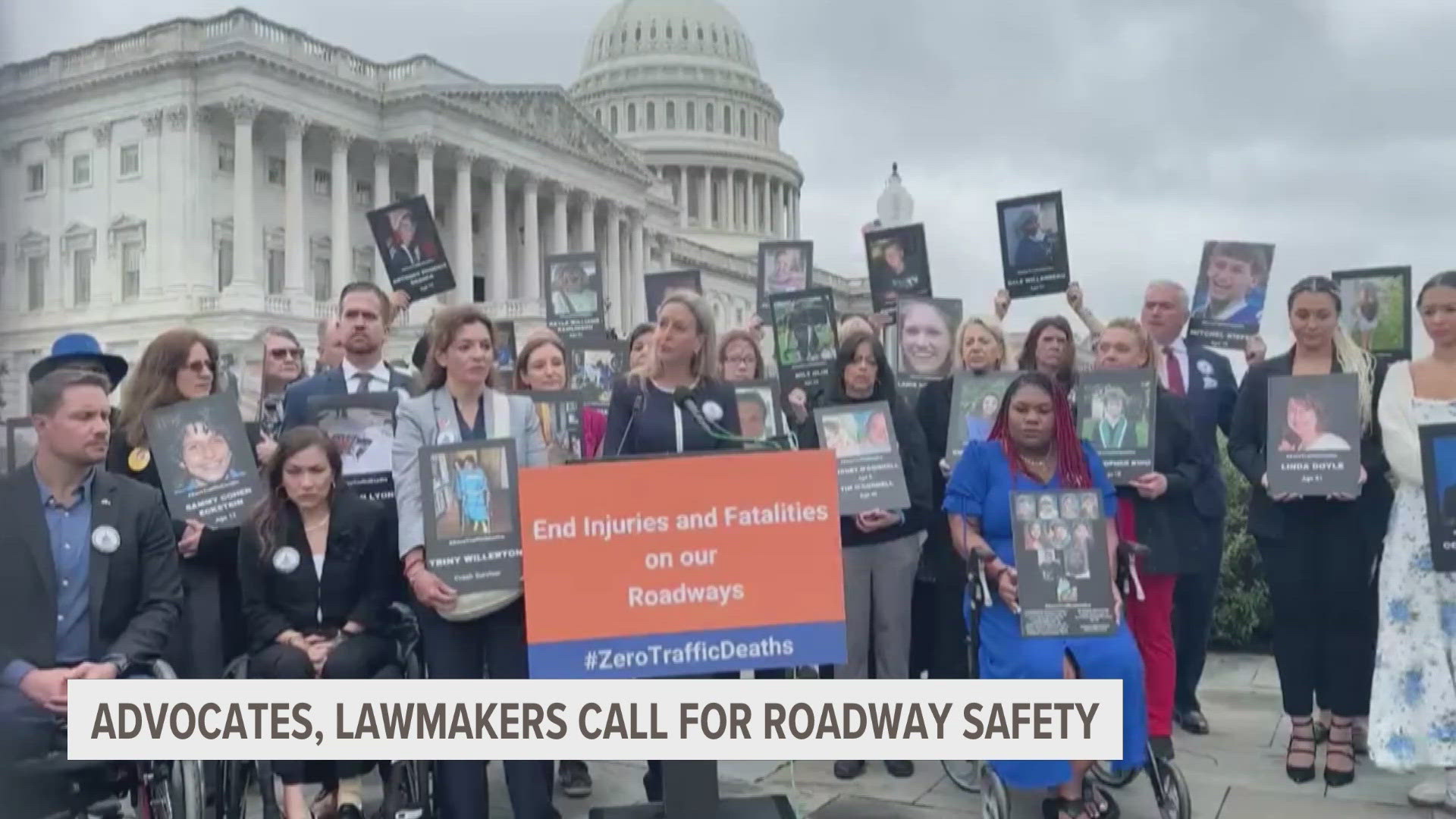 Advocates and members of Congress met on Capitol Hill with the goal of eliminating traffic deaths.