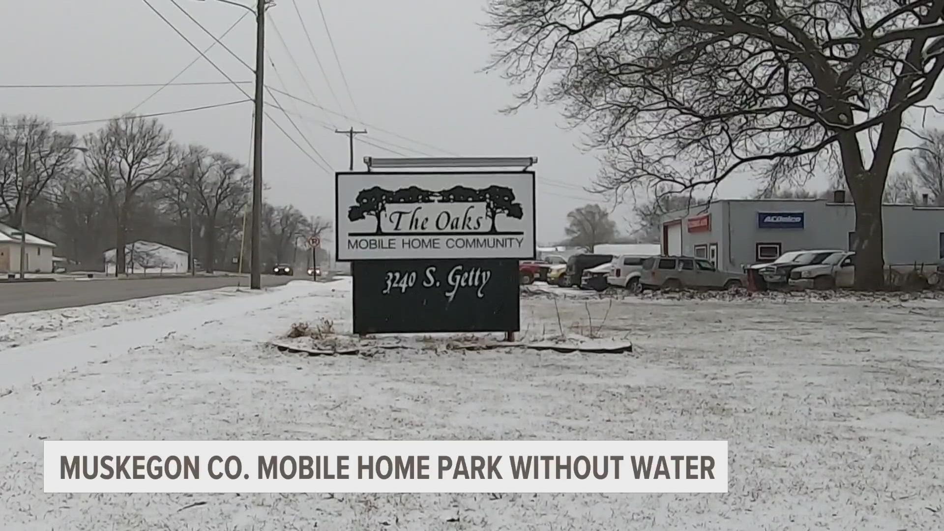 Residents at a mobile home park in Muskegon County say their water has been off since Monday and they want answers.