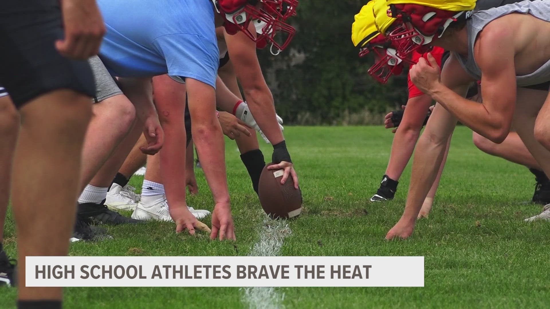 Allendale High School football players told 13 ON YOUR SIDE they practiced without pads on Monday due to the hot conditions.