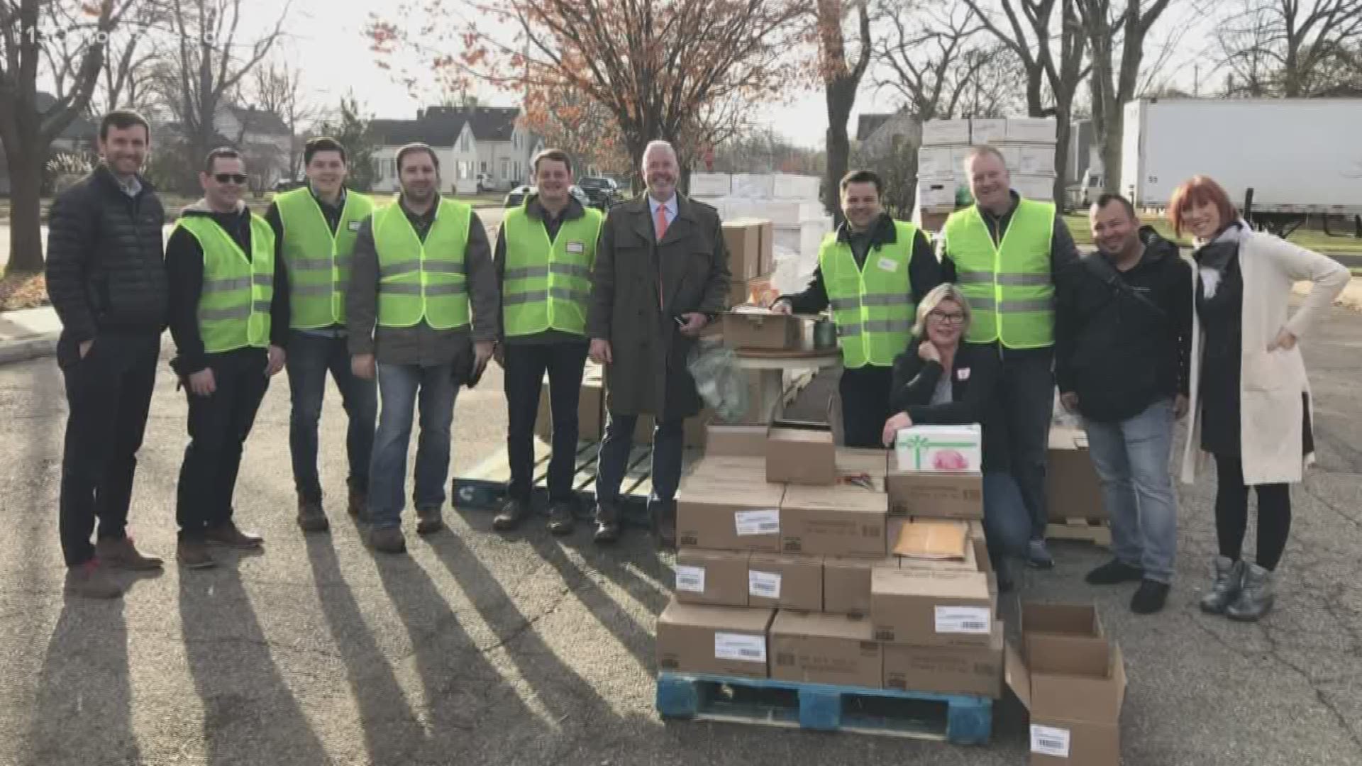 Community Action House handed out 3,500 Thanksgiving baskets to people in the Holland area.