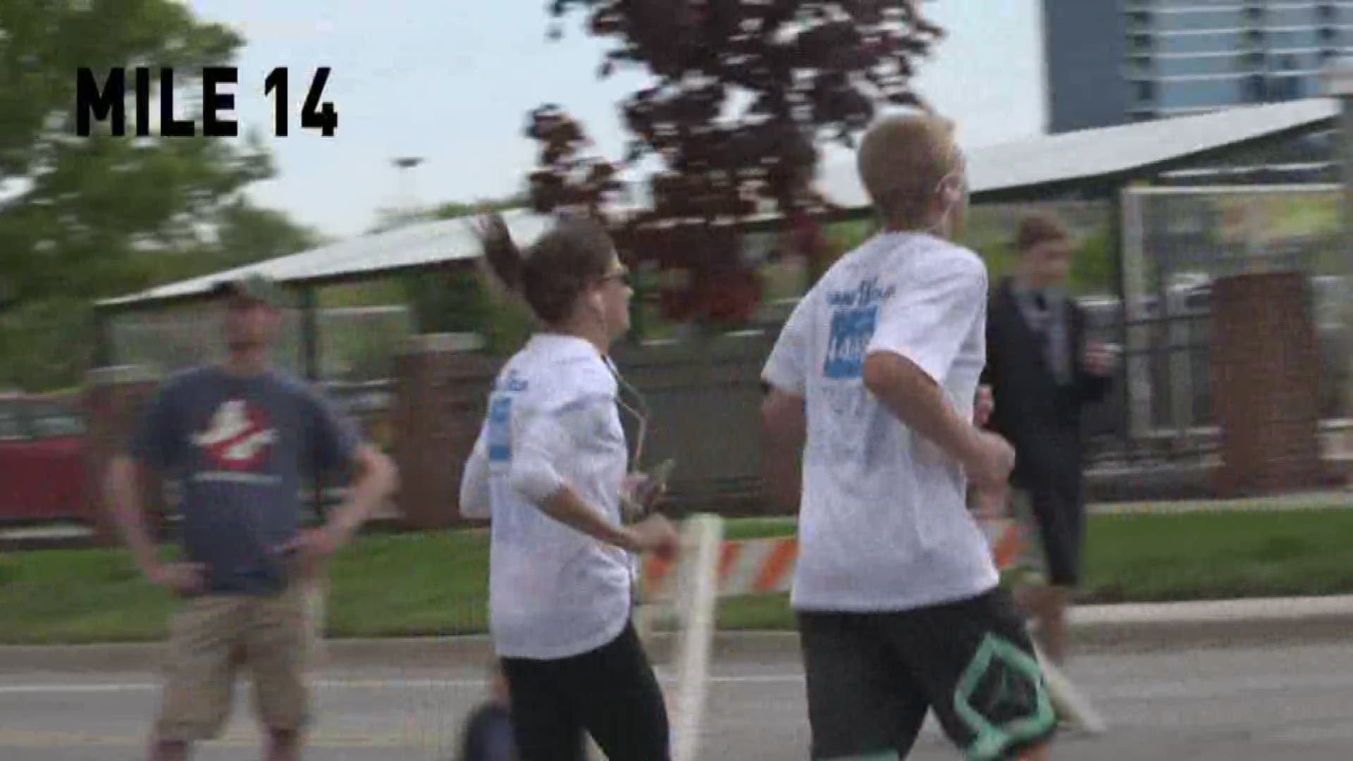 The race held special meaning for 14-year-old Jake Kinzler, who vowed to run in honor of his father.