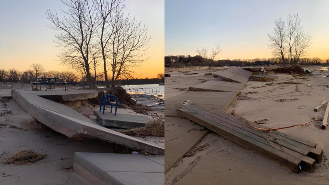 Nearrecord storm surge in Holland leaves behind damage, debris