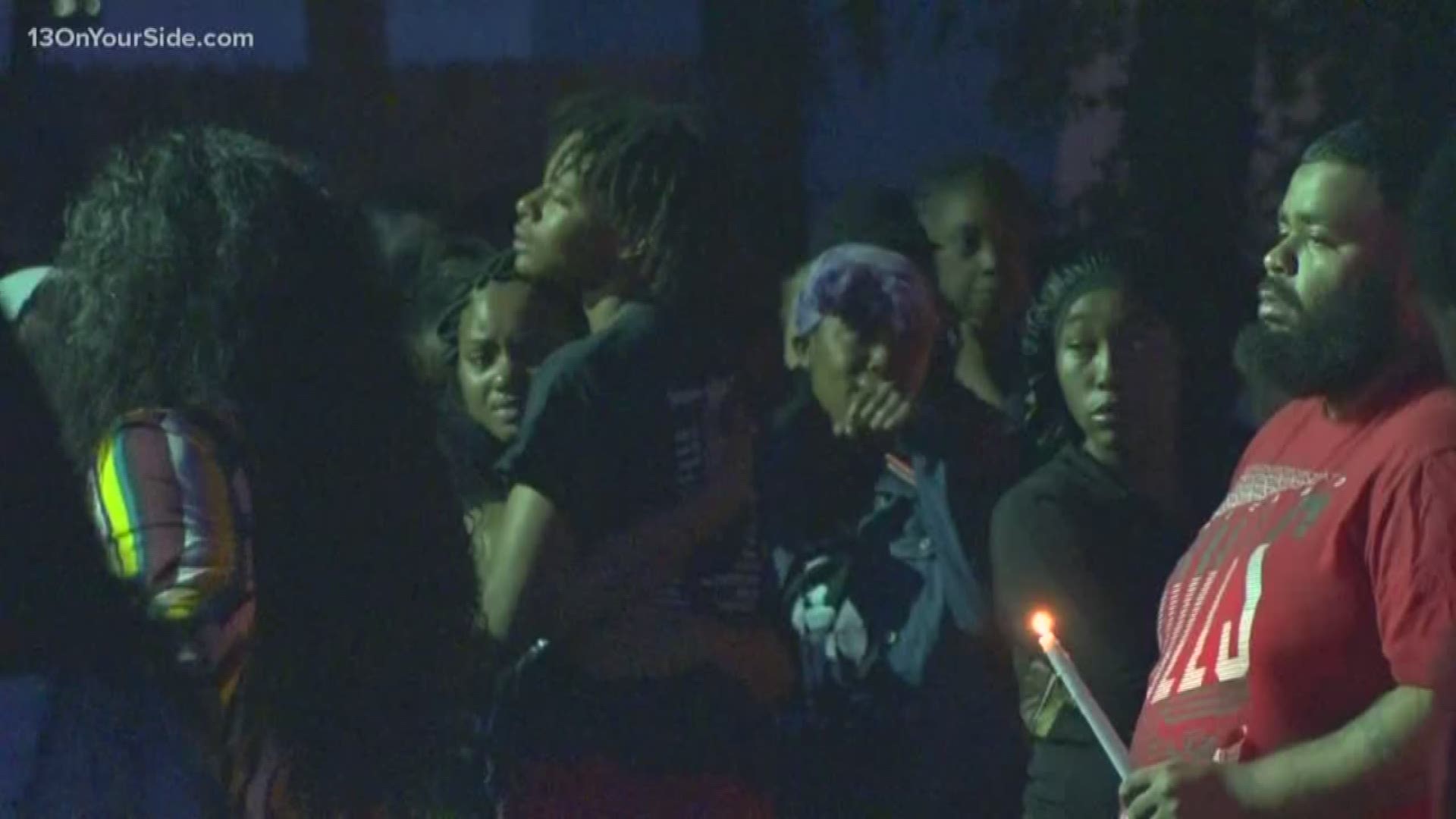 A 16-year-old was shot and killed in Muskegon late Saturday night. Family, friends and members of the community held a vigil for the teen.