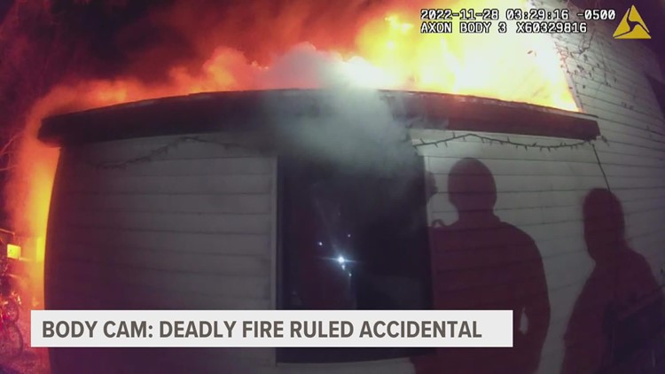 Body camera video shows the moment first responders arrived on scene of fatal Kentwood fire