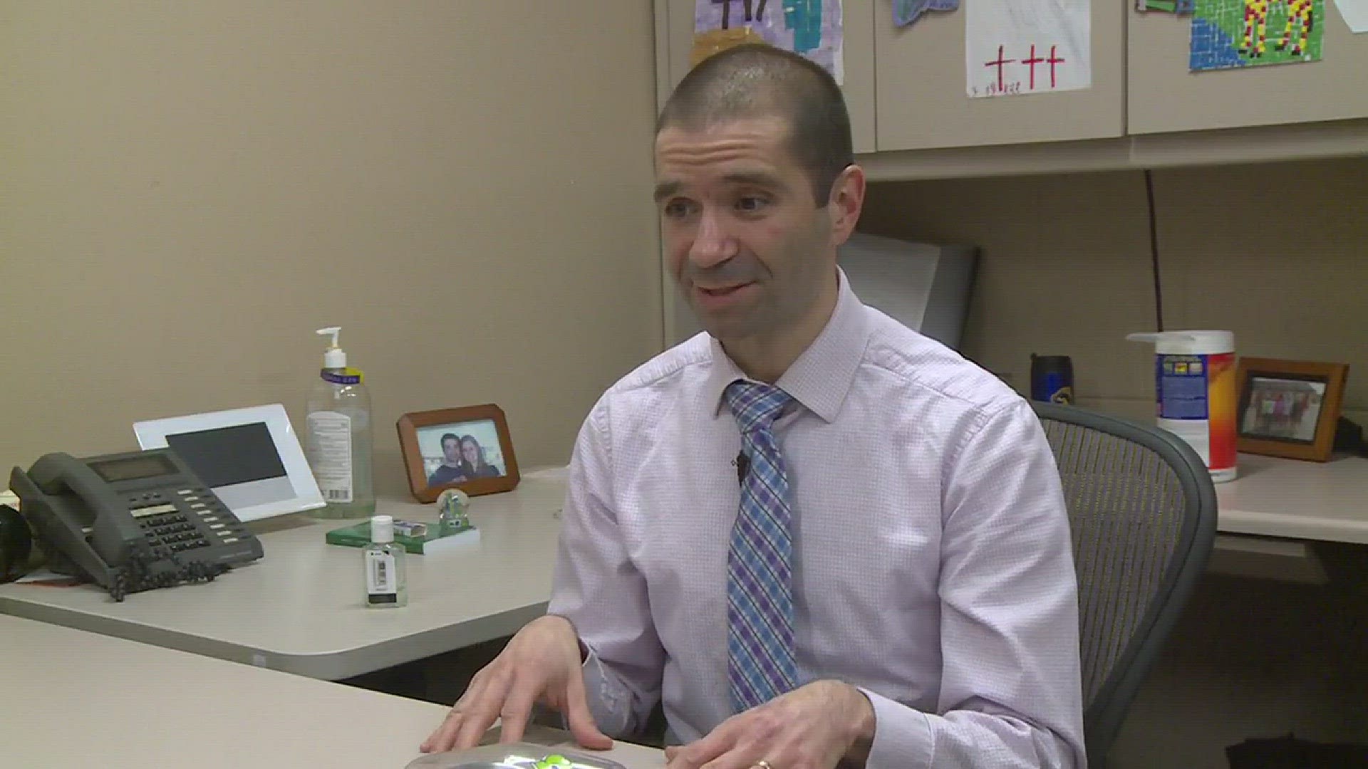 Saint John Vianney's Principal Gregg Bruno credits his surroundings with his positive attitude.