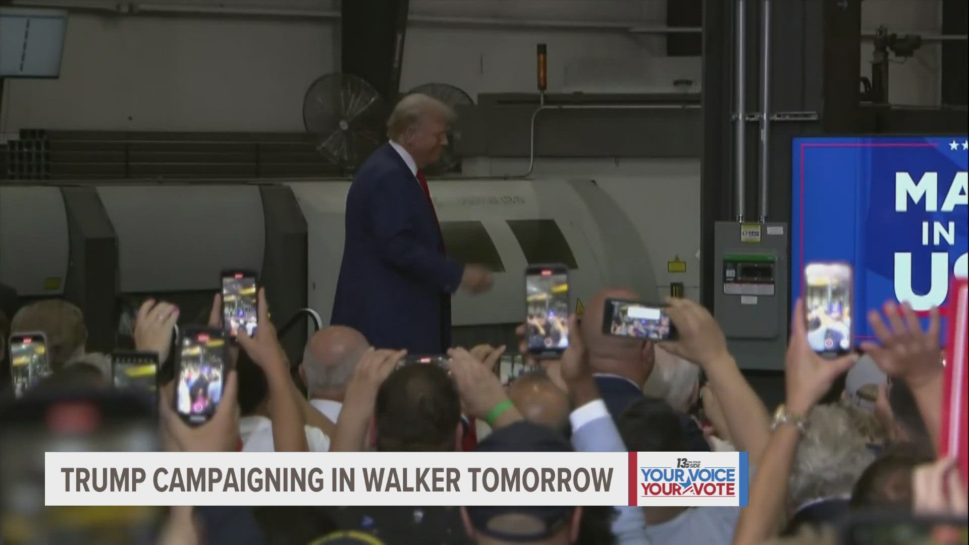 Former President Donald Trump will be making a campaign stop in Walker on Friday, where he's expected to address inflation and the economy.