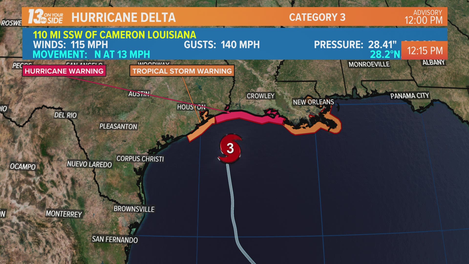 Hurricane Delta is expected to make landfall later today. Meteorologist Michael Behrens has the latest details.