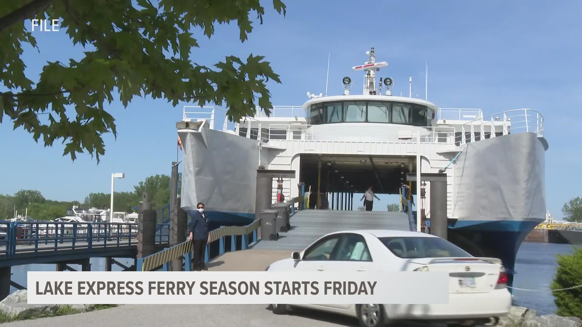 The Lake Express Ferry makes daily treks between Wisconsin and West Michigan through the spring and summer months.