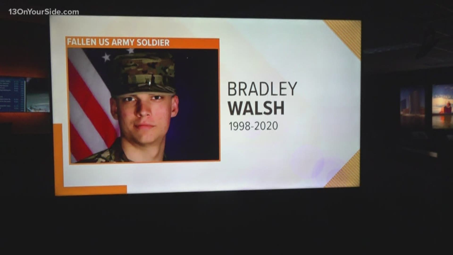 Whitmer has ordered U.S. and Michigan flags lowered to half-staff in the state on Thursday, Jan. 23 to honor the service of Army Spc. Bradley Walsh.