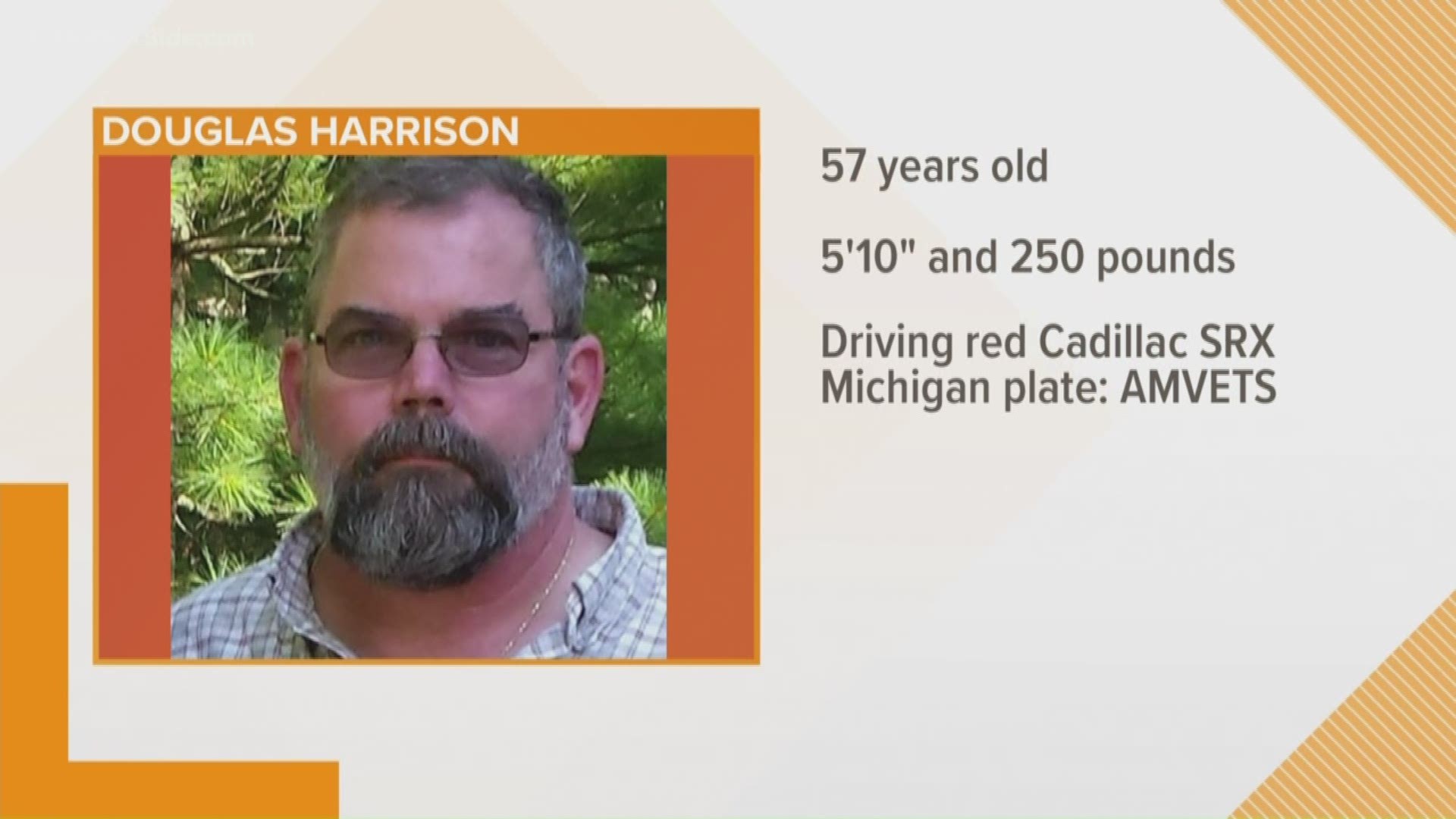 Anyone who has information about Harrison's whereabouts is asked to call 911 or the Lake County Sheriff's Office.