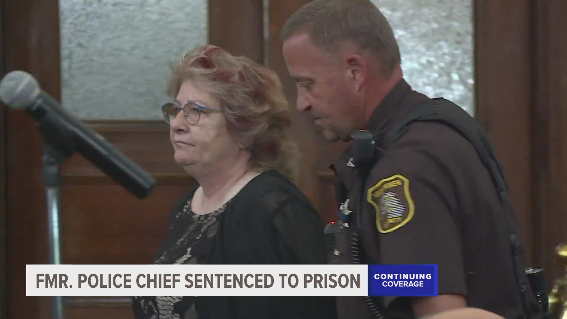 A now-retired West Michigan Chief of Police will spend at least three years in jail after she pleaded guilty to stealing drugs from a medication disposal box.