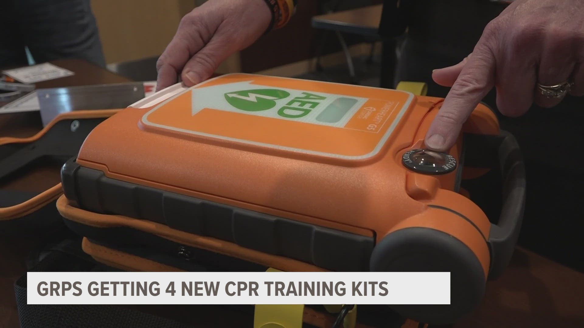 The kits are used to train students and staff how to perform CPR on adults and children.