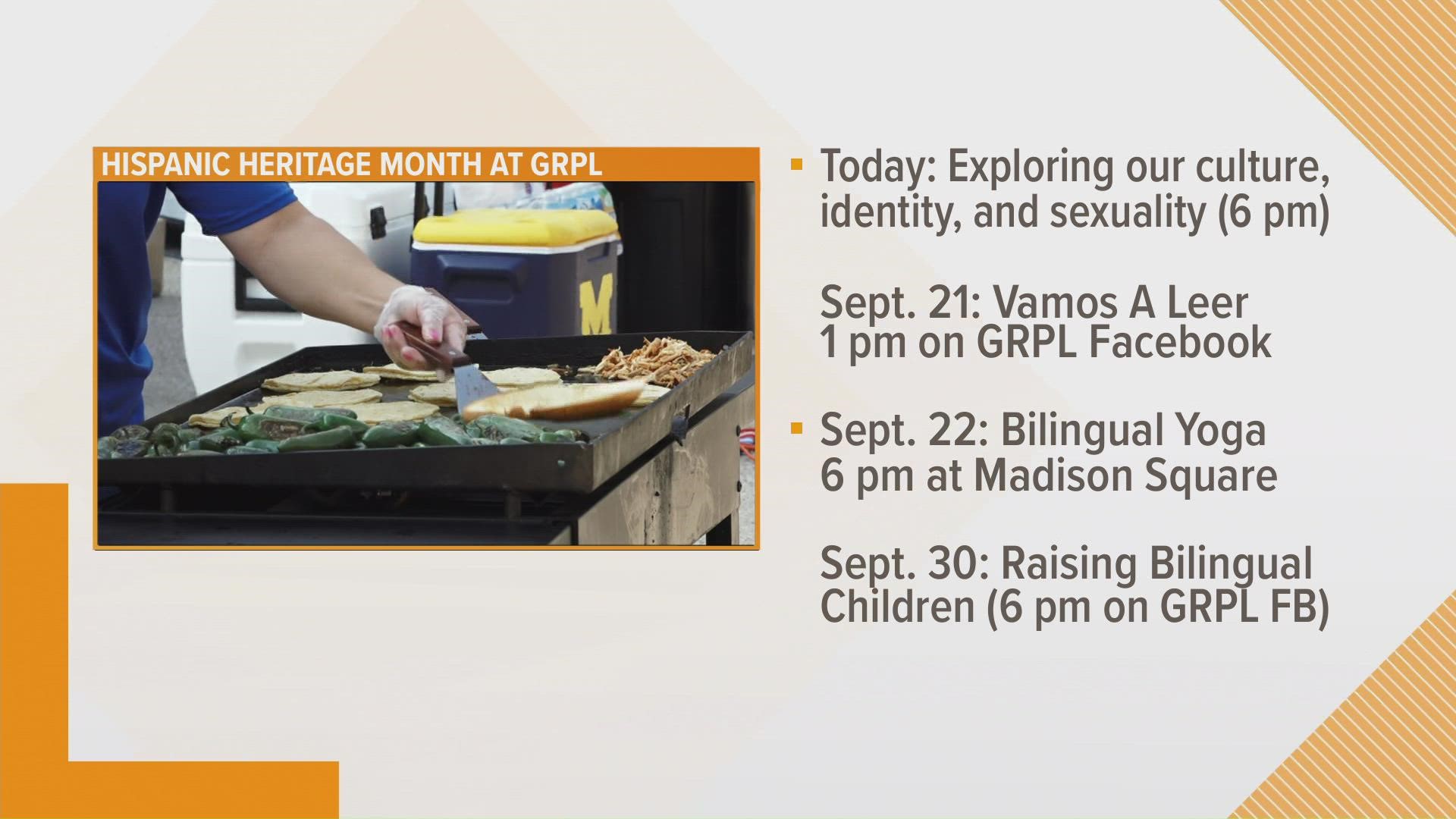 Hispanic Heritage Month is Sept. 15-Oct. 15.