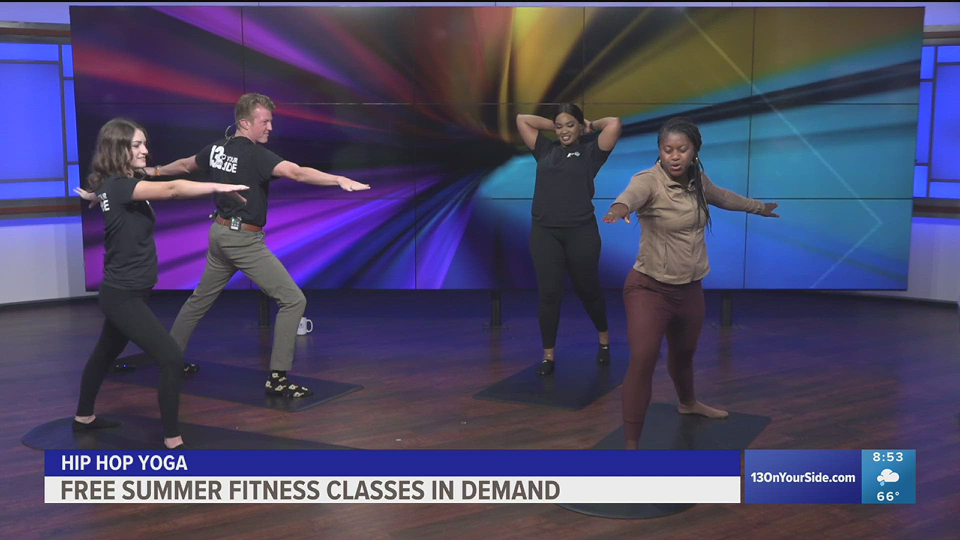 With fitness classes being offered all summer, the 13 ON YOUR SIDE Morning team decided to try out some hip hop yoga.