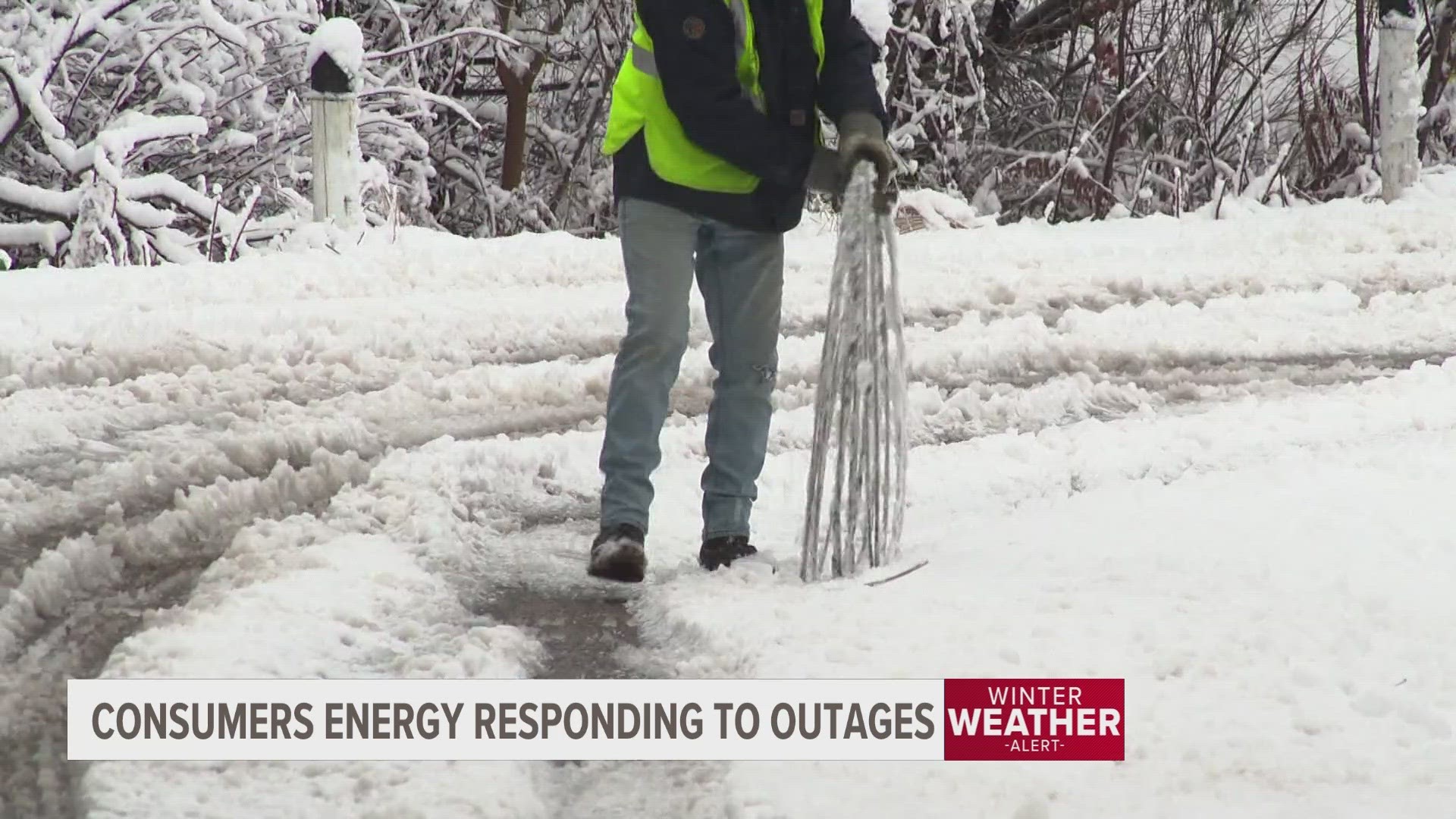Consumers Energy gave an update on its power restoration efforts Saturday evening after the winter storm in West Michigan.