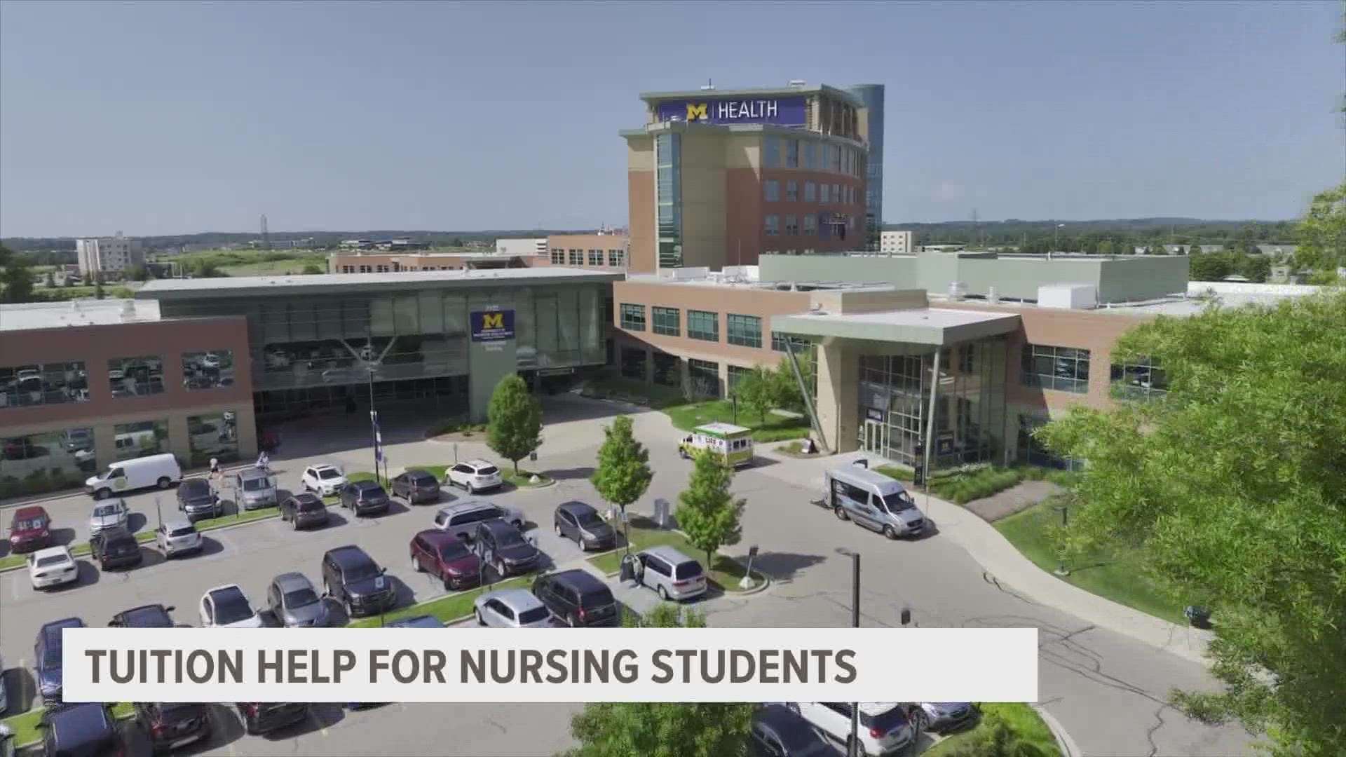 The University of Michigan Health-West and Grand Rapids Community College partnered to provide tuition assistance to help fix the nursing shortage.