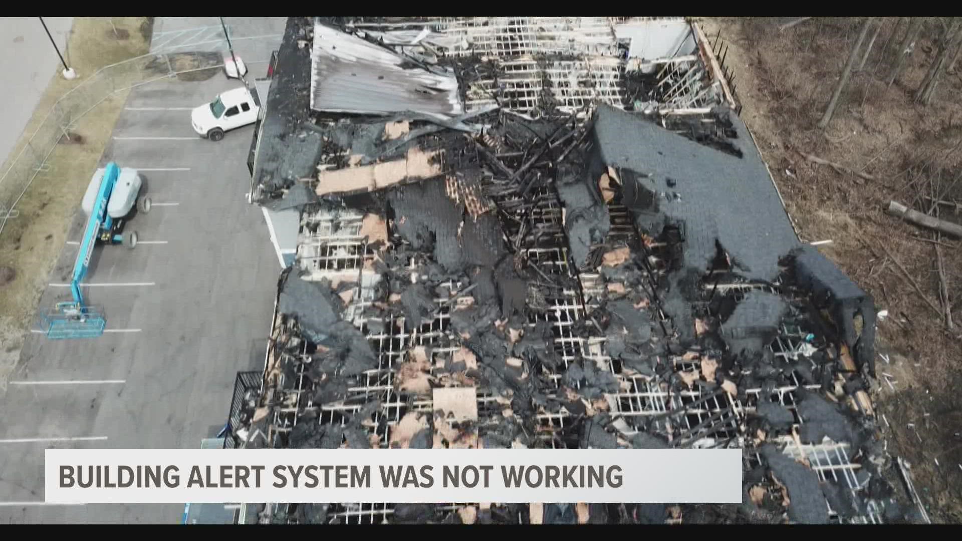 Building alert system was not working during weekend Standale apartment