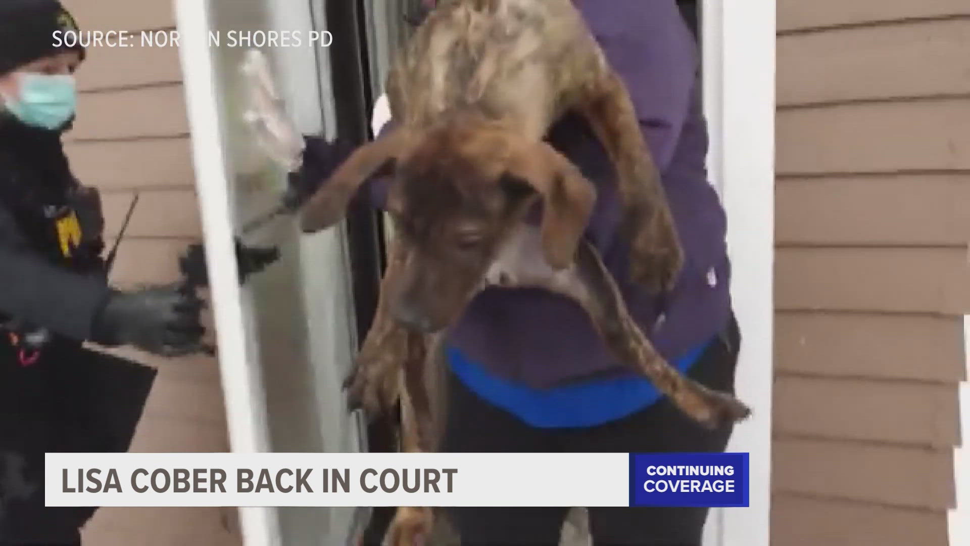 Cober was charged with animal cruelty after 78 dogs were removed from her Norton Shores home.