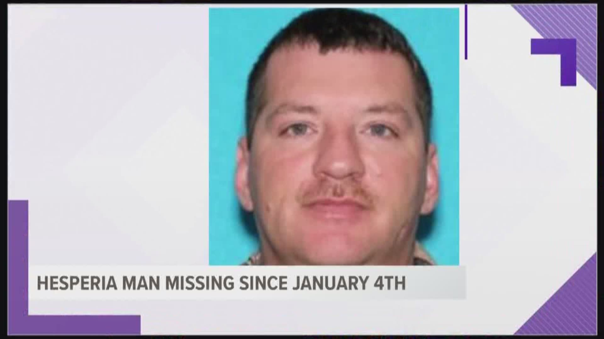 Hesperia man missing since Jan. 4