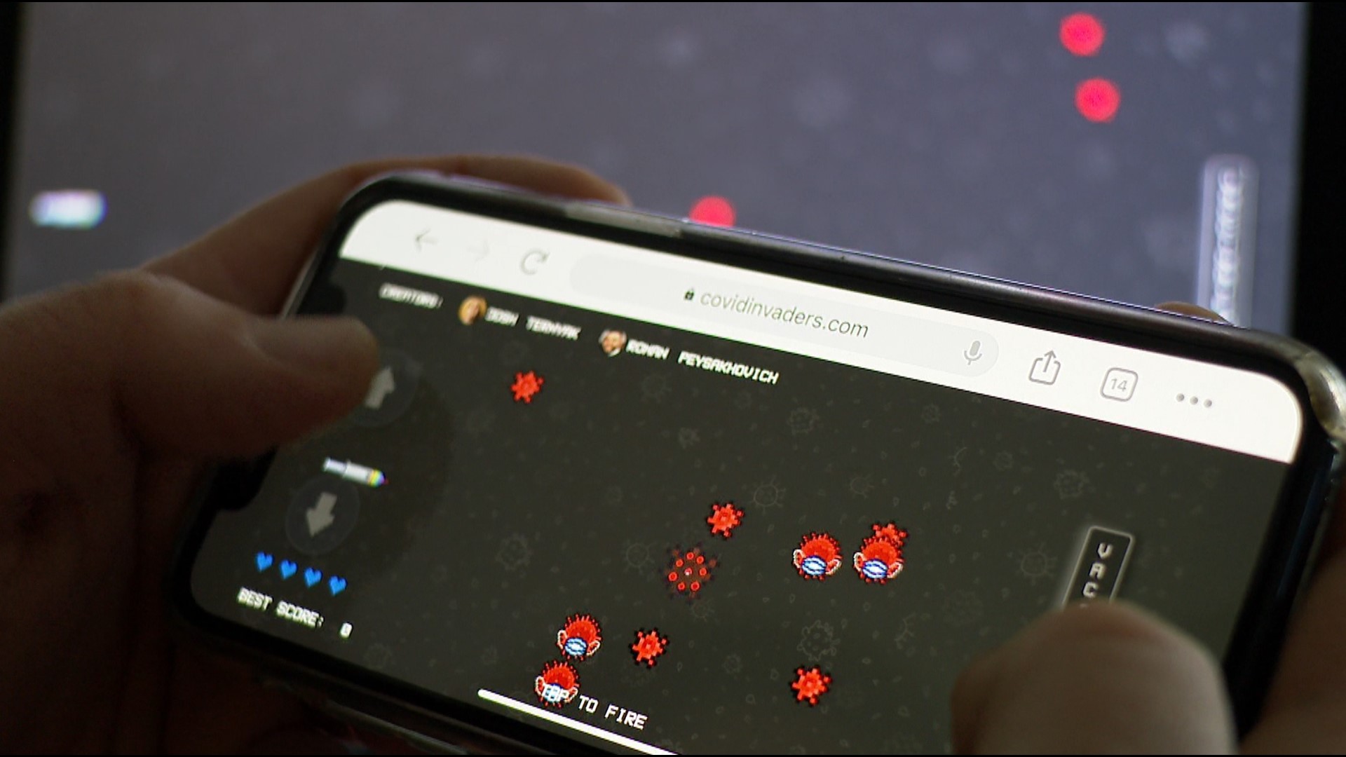 Minnesota teen Josh Ternyak created 'COVID Invaders' - a free, online video game that allows players to destroy Coronavirus with syringes of vaccine.