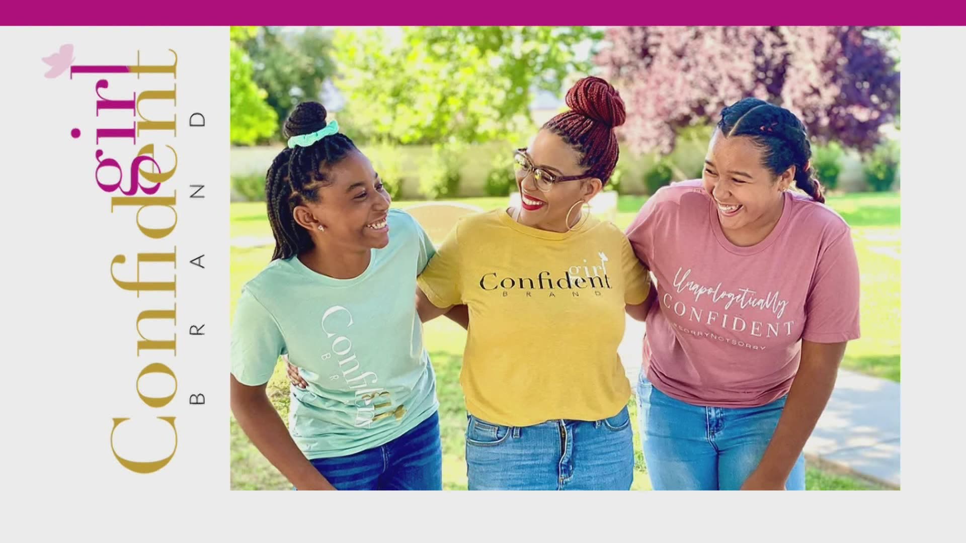 A 12-year-old girl launches clothing line and podcast to encourage confidence in young girls.
