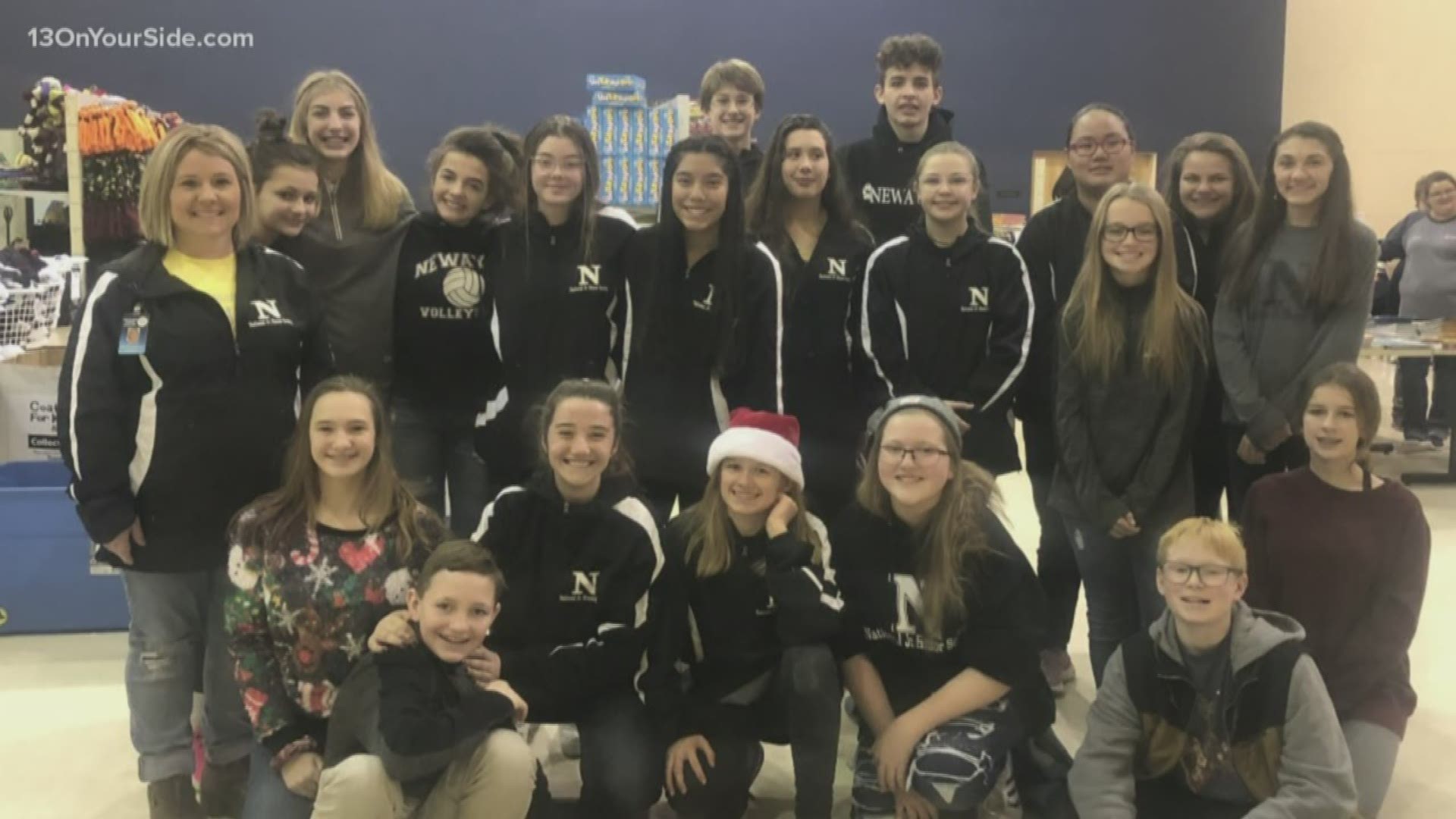 Students from Newaygo Middle School donated tons of toys to Toys for Tots so that area children who wouldn't otherwise be opening presents this year could!