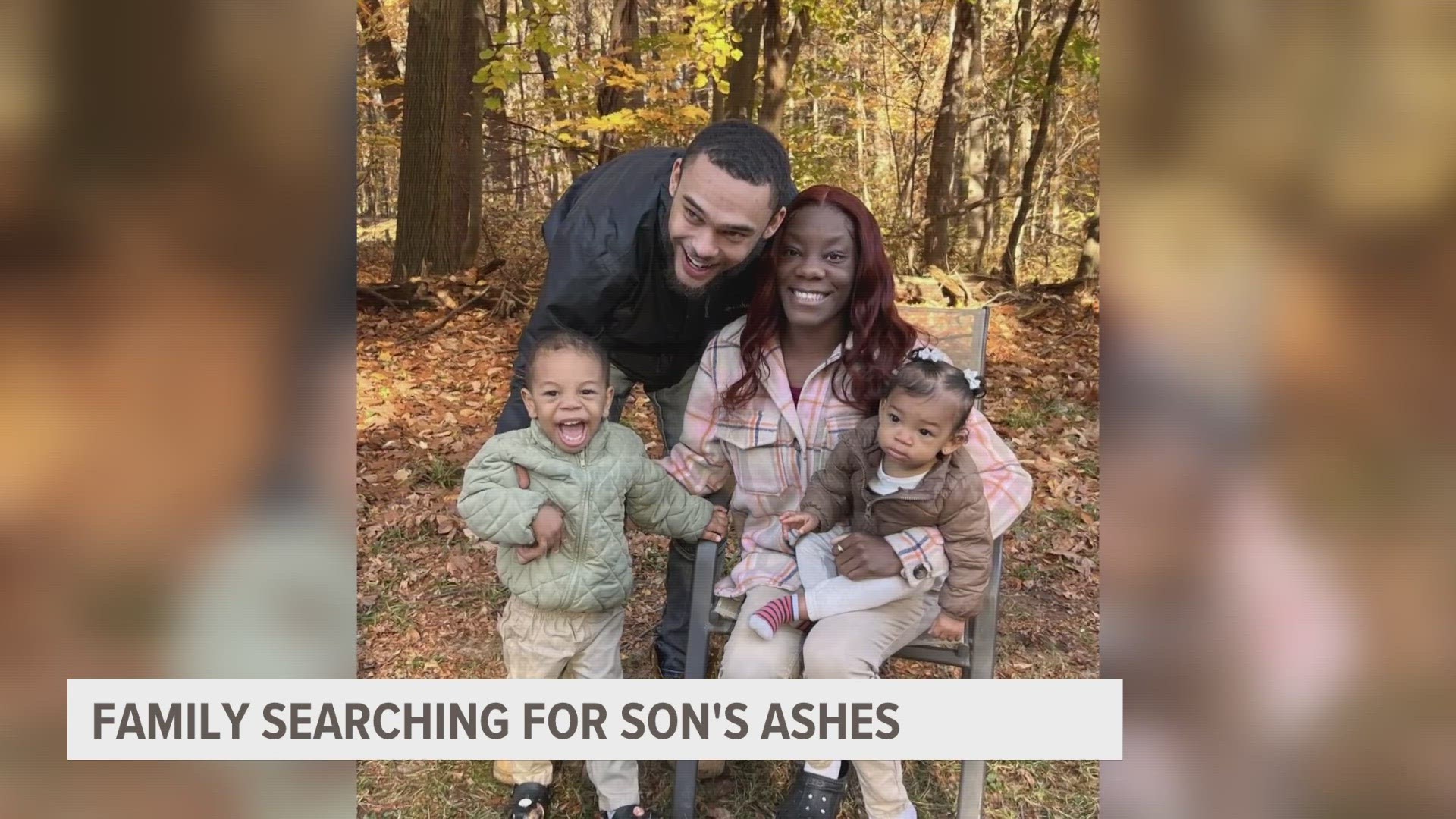 A Grand Rapids mother is asking for the return of 11 necklaces containing her son's ashes after they were stolen last week.