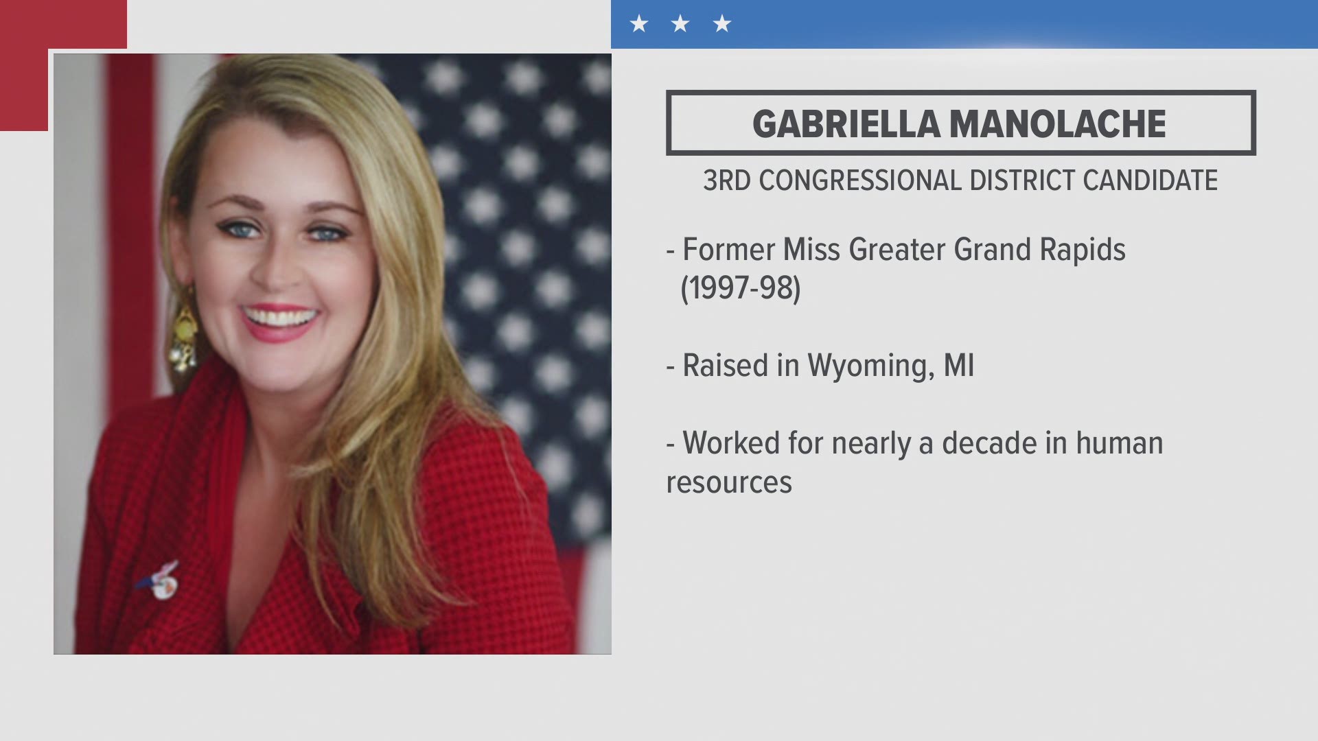 Gabriella Manolache is an attorney and a former Miss Greater Grand Rapids.