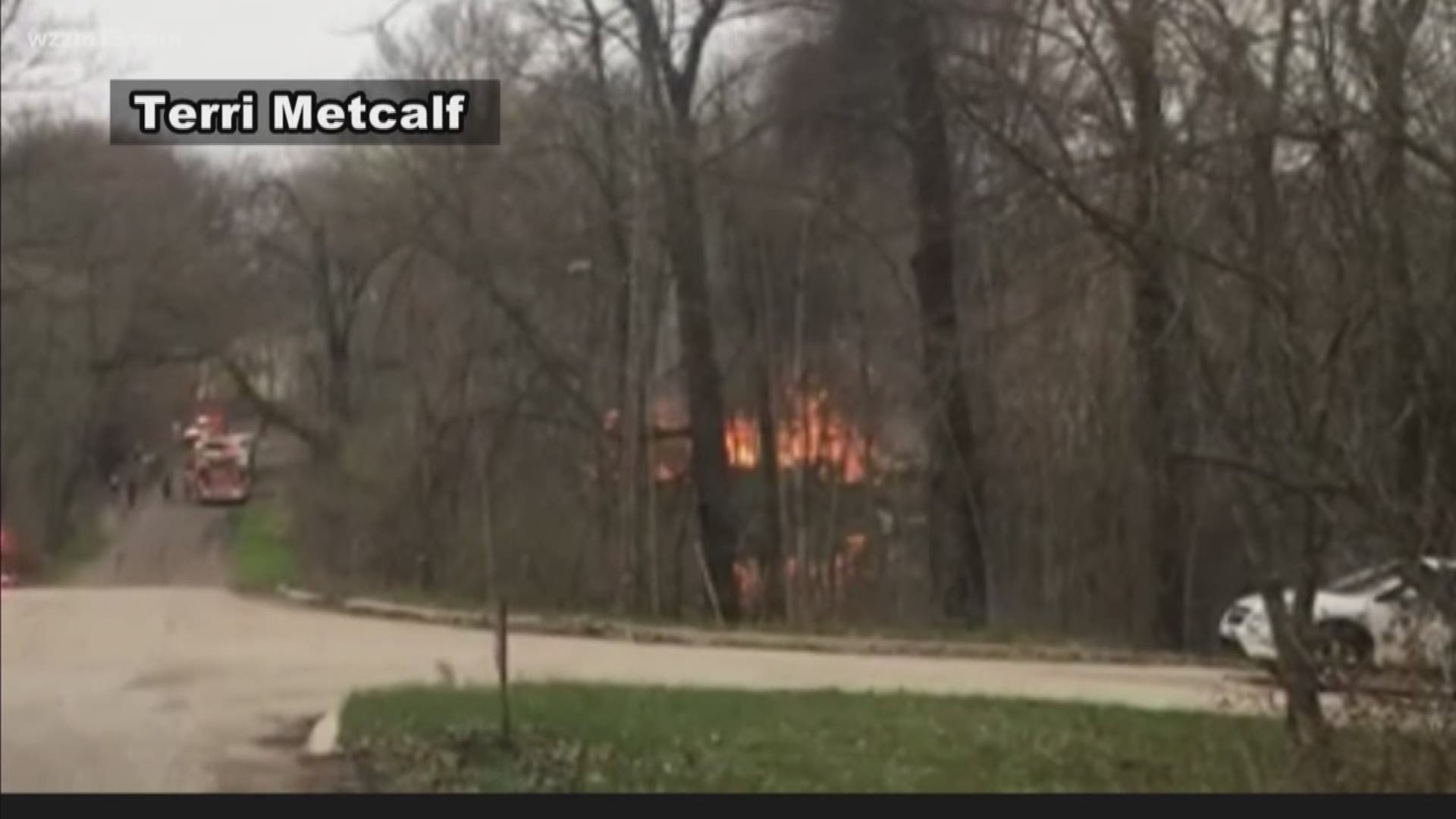 Barn fire near Rockford