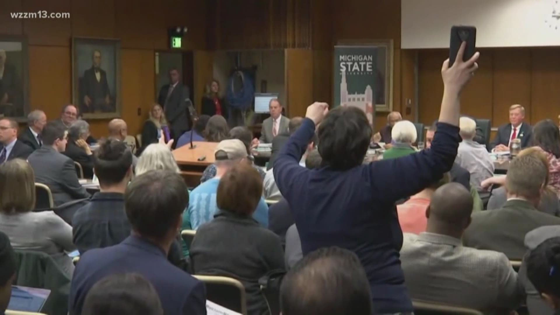 Protestors call out MSU Board of Trustees at meeting