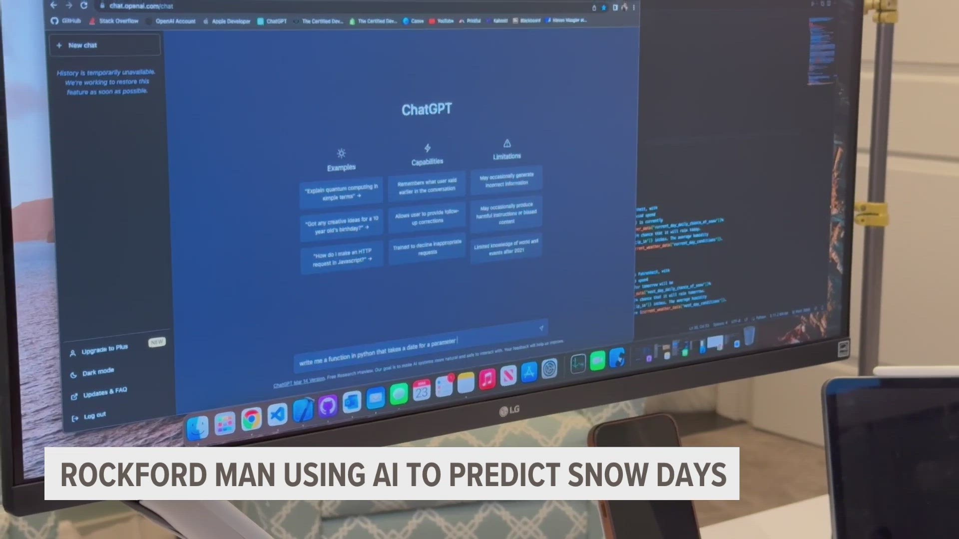 A local software engineer is using artificial intelligence to create a snow day predictor app.