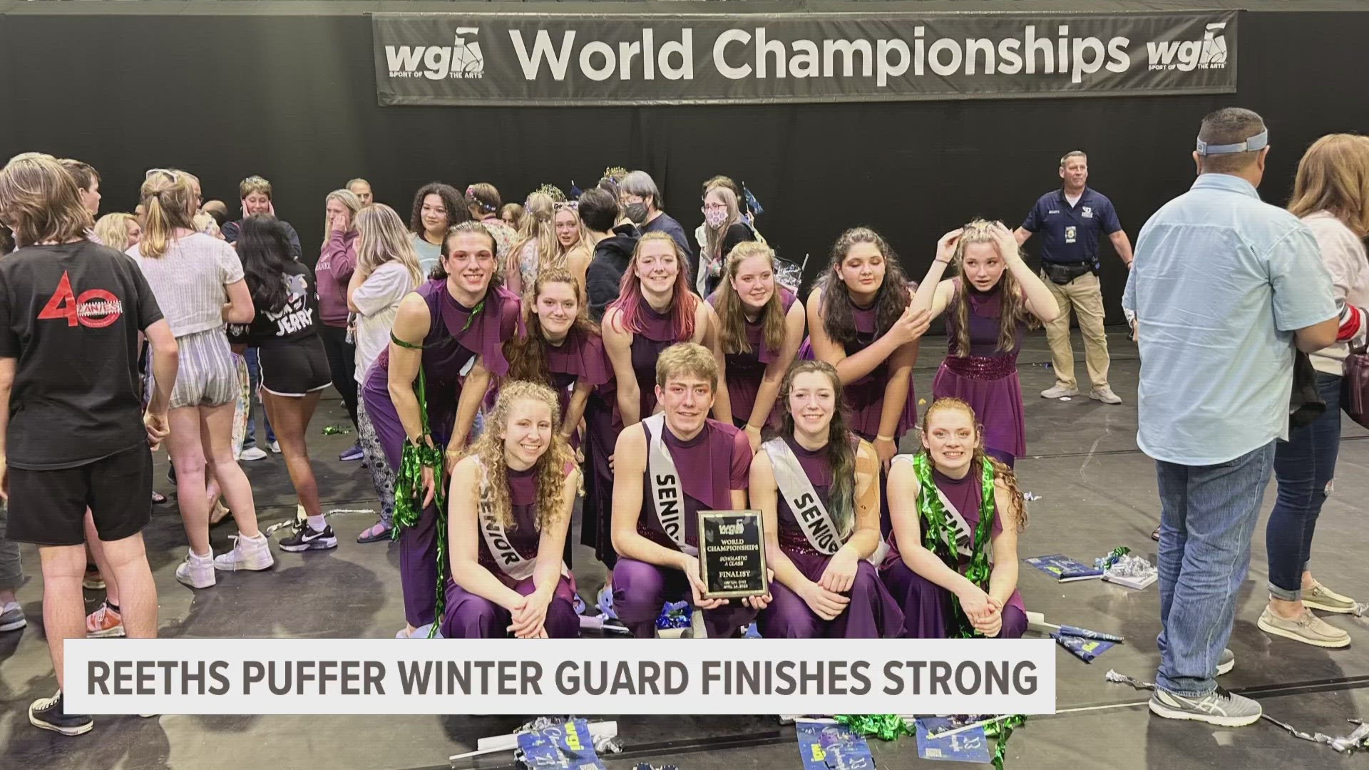 Reeths-Puffer Varsity Winter Guard placed ninth at the WGI World Championships in Dayton, Ohio over the weekend.