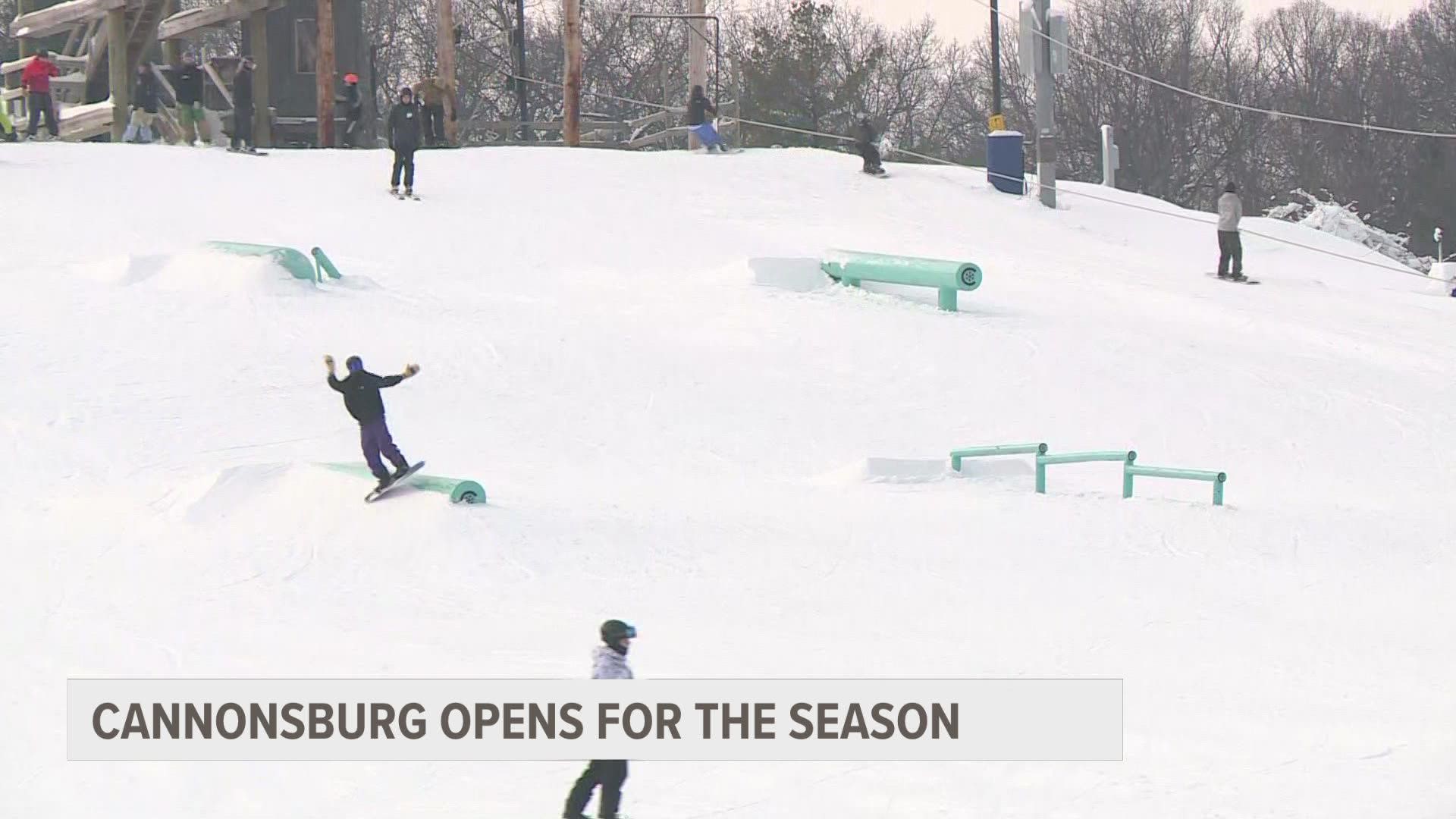 Skiers in West Michigan flock to Cannonsburg on opening day.