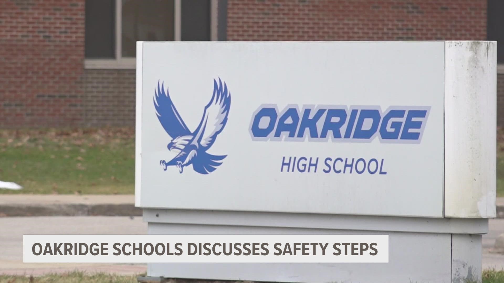 Oakridge recently hired Curt Theune, a retired 25+ year law enforcement officer to oversee school safety.