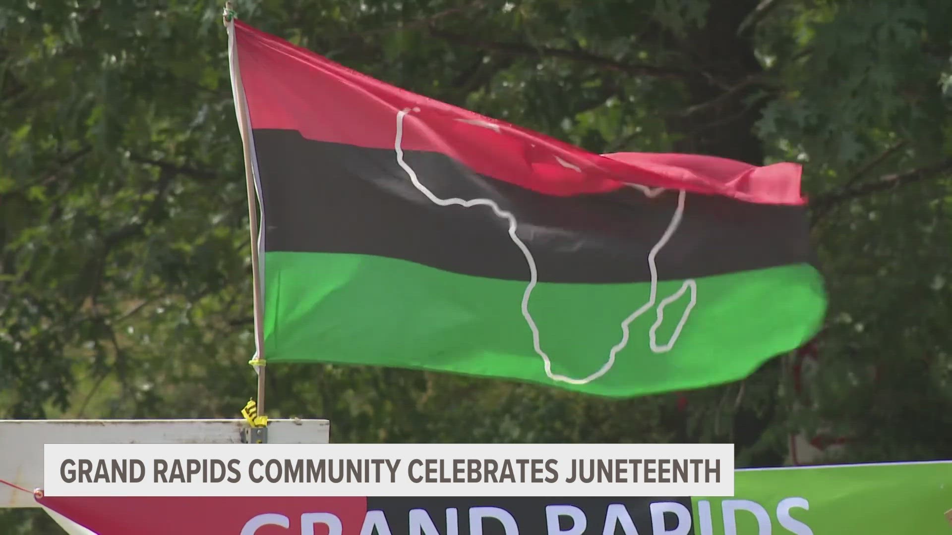 Grand Rapids community members marched to Dickinson Park to commemorate Juneteenth.