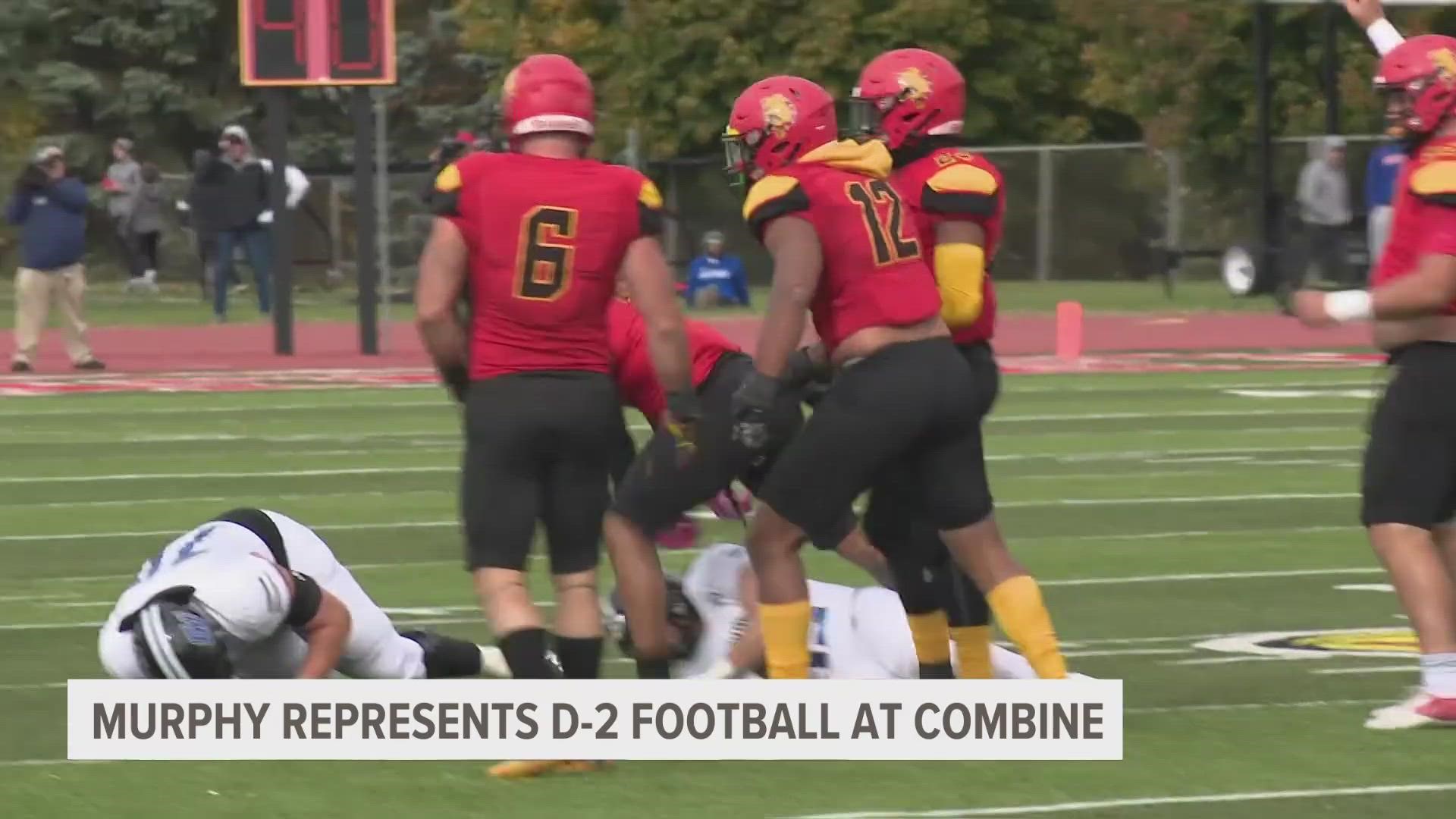 Ferris State alum Caleb Murphy represents D-2 at NFL Combine