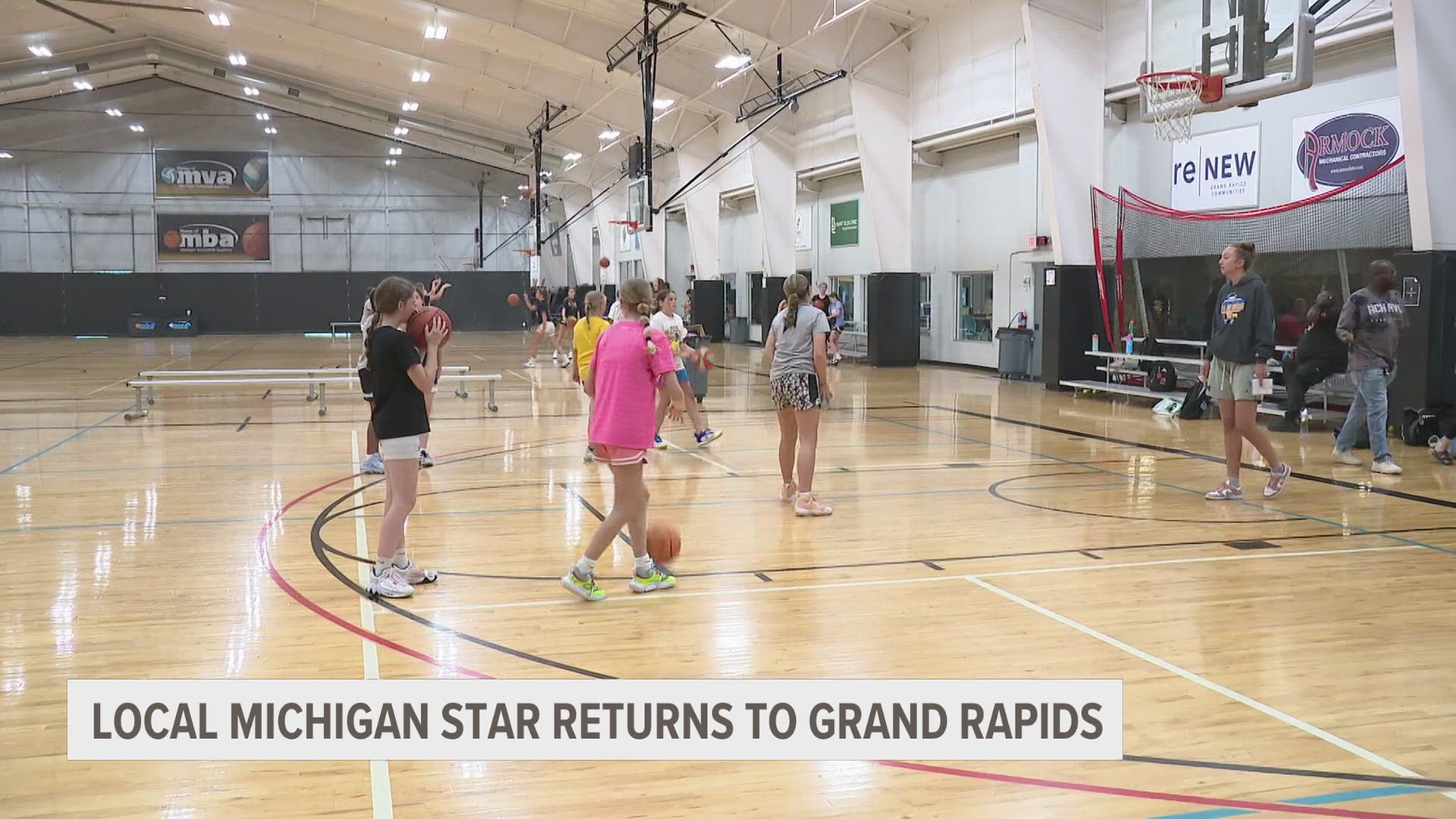 Michigan women's basketball hosts youth camp in Grand Rapids.