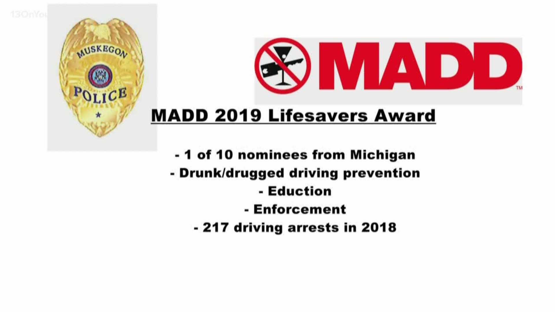 Their work on limiting impaired driving is being recognized.