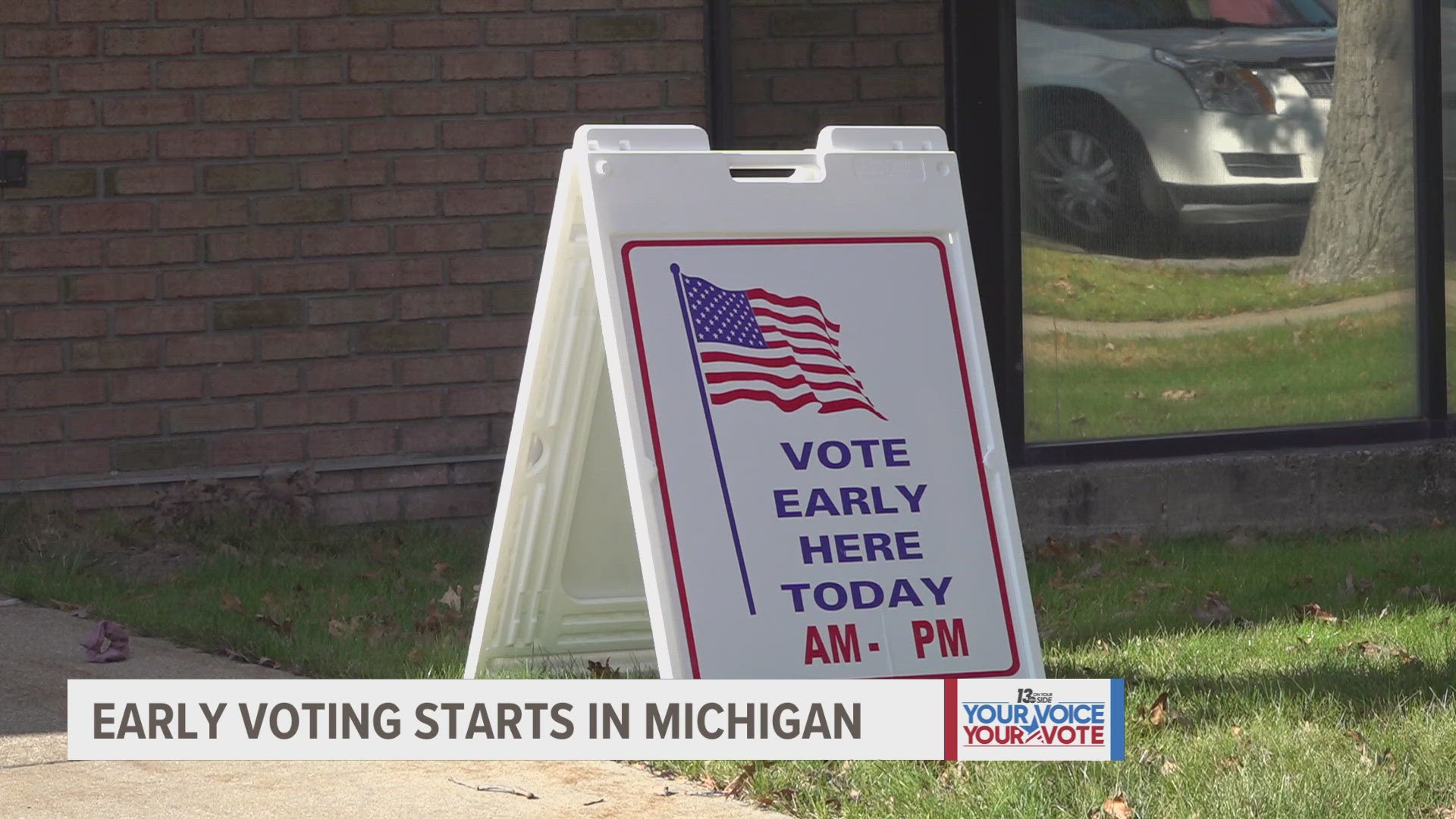 In Muskegon County, there was a line before the polls opened for early in-person voting.