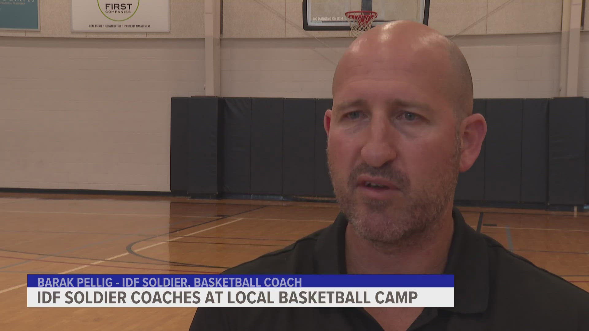 Barak Peleg helped coach at the Rick Mahorn Basketball Camp in Grand Rapids.