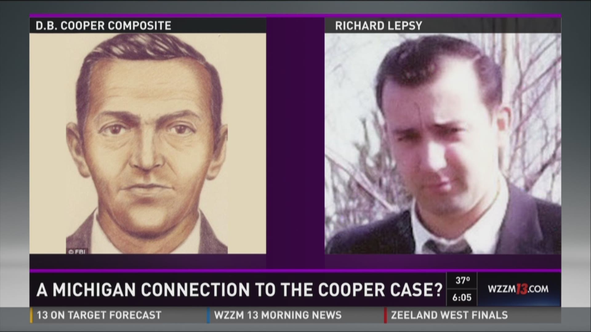 "Dan Cooper, otherwise known as D.B. Cooper, is an unidentified man."
