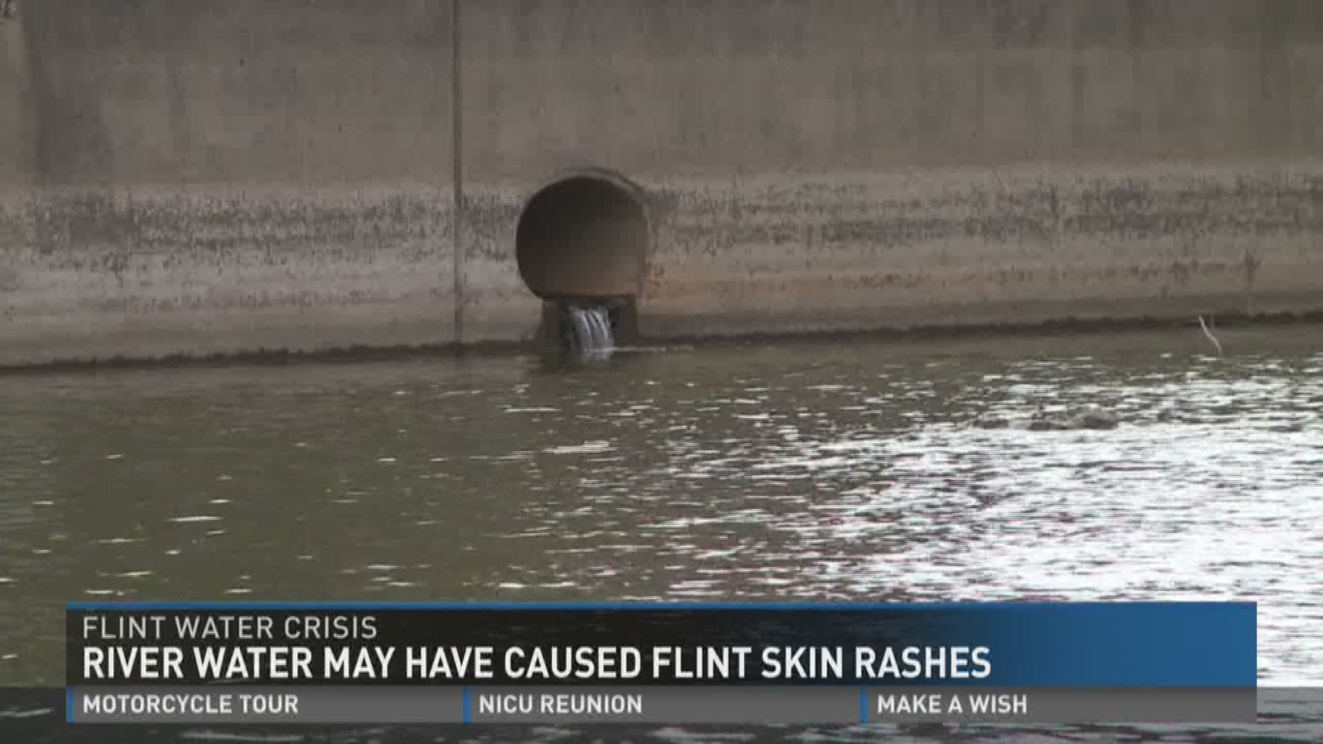 Federal and state health workers say the river water that people in Flint used for more than a year for bathing and cleaning, might have caused skin rashes.